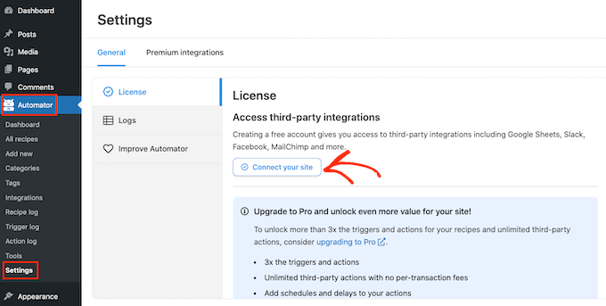 UncannyAutomatorにライセンスを追加する Adding a license to Uncanny Automator