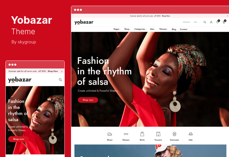 موضوع Yobazar - سمة WooCommerce Elementor Fashion