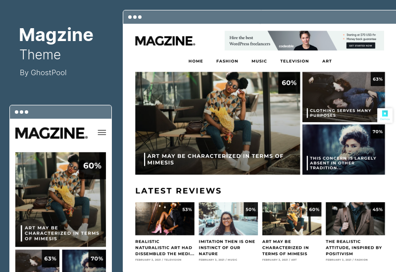 Magzine Theme - سمة وورد لمجلة Elementor Review