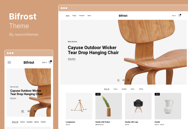 موضوع Bifrost - سمة WordPress بسيطة للعنصر