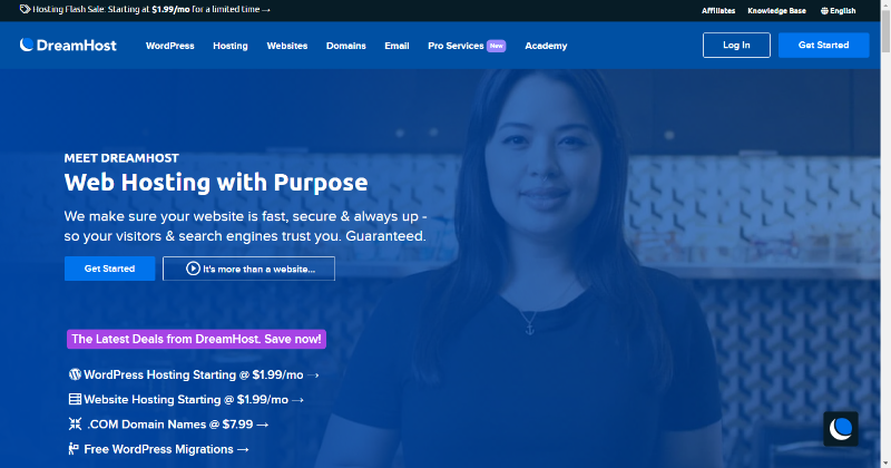 Dreamhost-Homepage