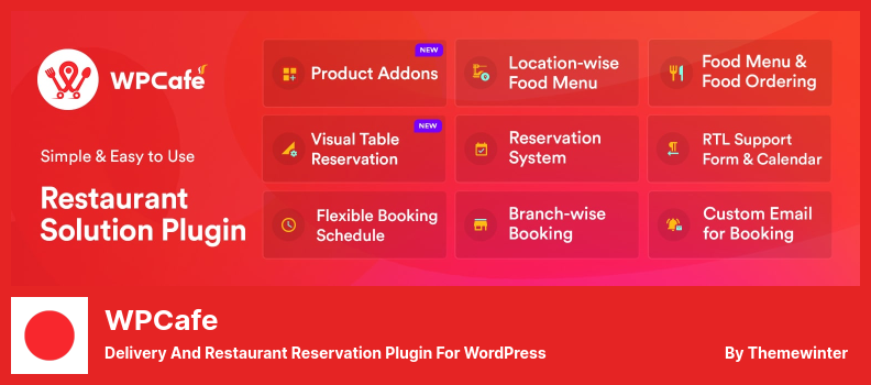 WPCafe-Plugin - Liefer- und Restaurantreservierungs-Plugin für WordPress