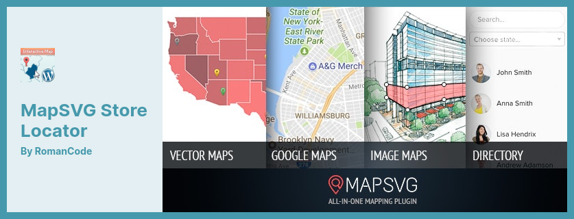 MapSVG Store Locator Plugin - Alle Arten von Karten und Store Locator für WordPress