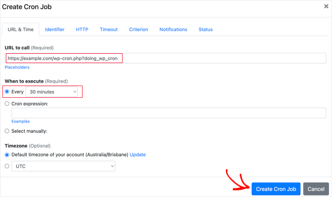 การสร้างงาน Cron ใหม่ใน EasyCron Creating a New Cron Job in EasyCron