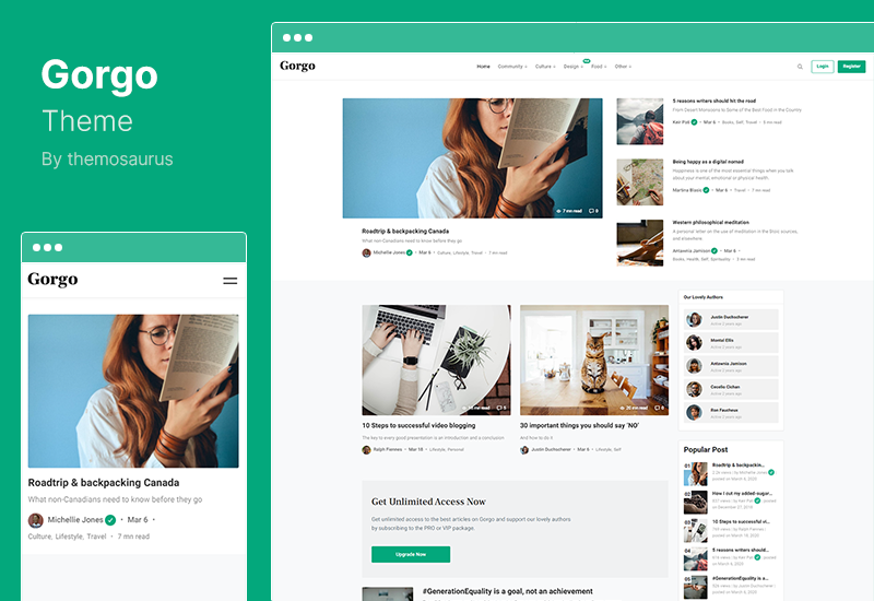 Gorgo Theme - Tema Kolaborasi Blog & Komunitas Serbaguna BuddyPress