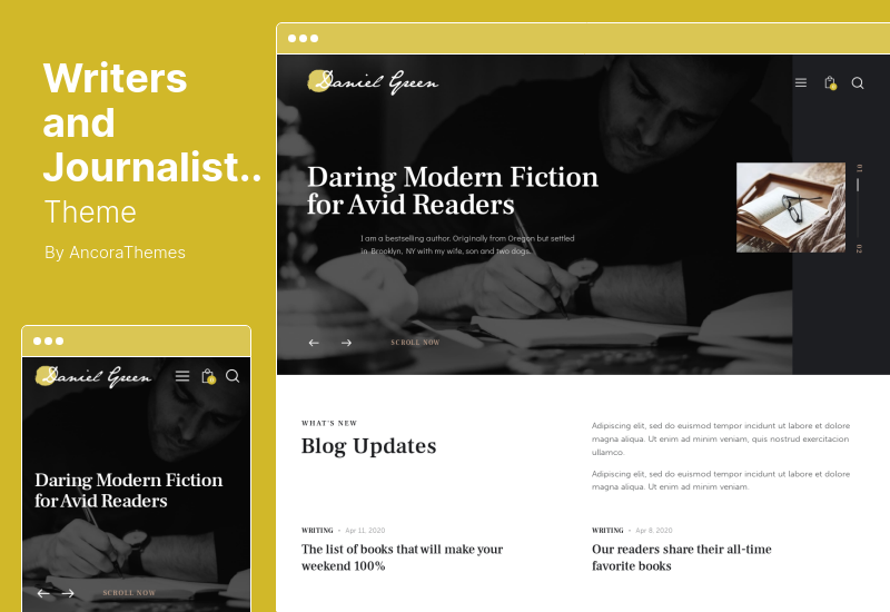 Writers and Journalists Theme - Blog untuk Penulis dan Jurnalis Dengan Tema WordPress Toko Buku
