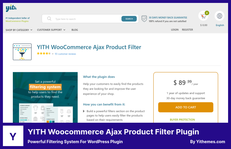 YITH Woocommerce Ajax Product Filter Plugin - Potente sistema di filtraggio per WordPress Plugin