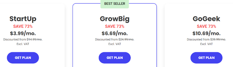 サイトグラウンドの価格
