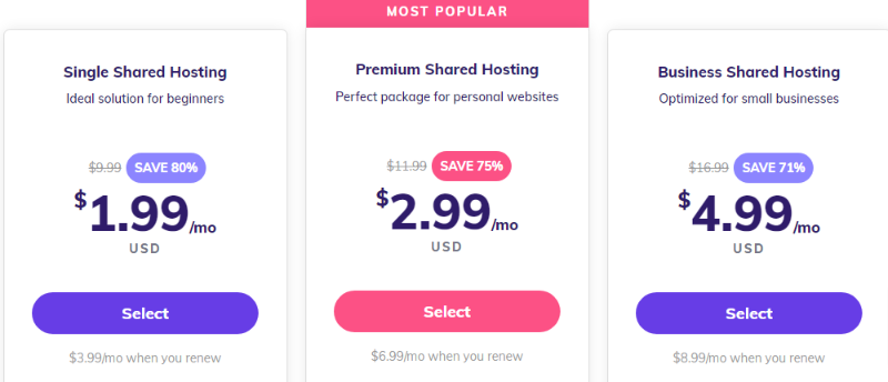 hostingerの価格