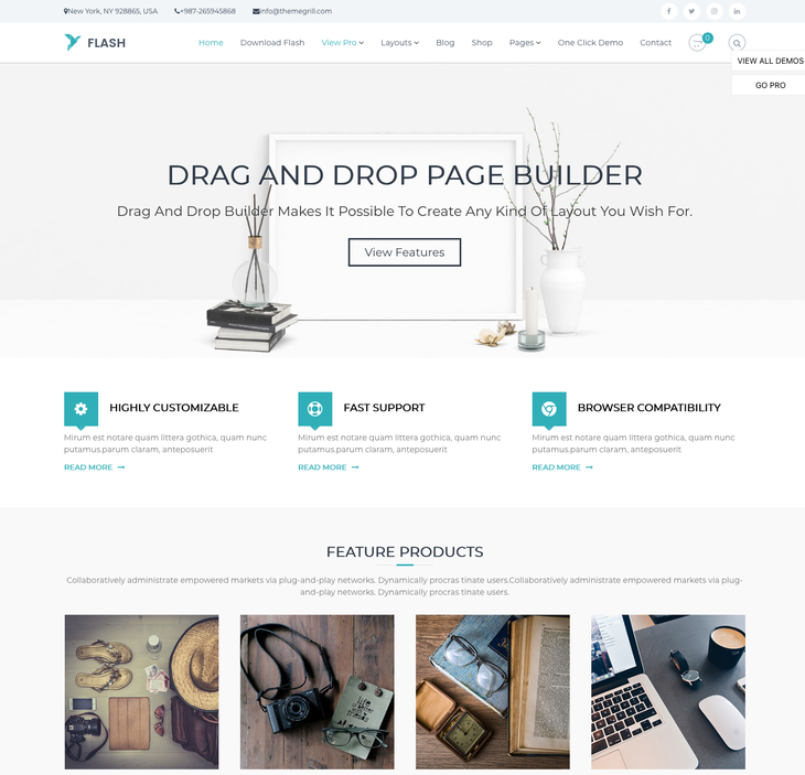 Flash — гибкая многоцелевая адаптивная тема WordPress