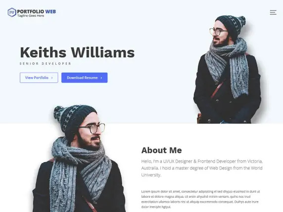 Веб-портфолио — бесплатная тема WordPress