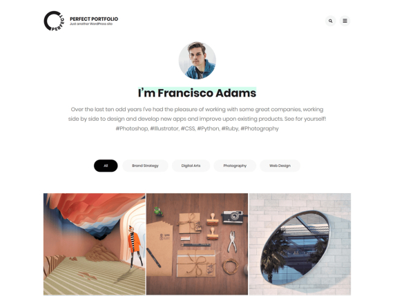 Perfect Portfolio — бесплатная тема WordPress