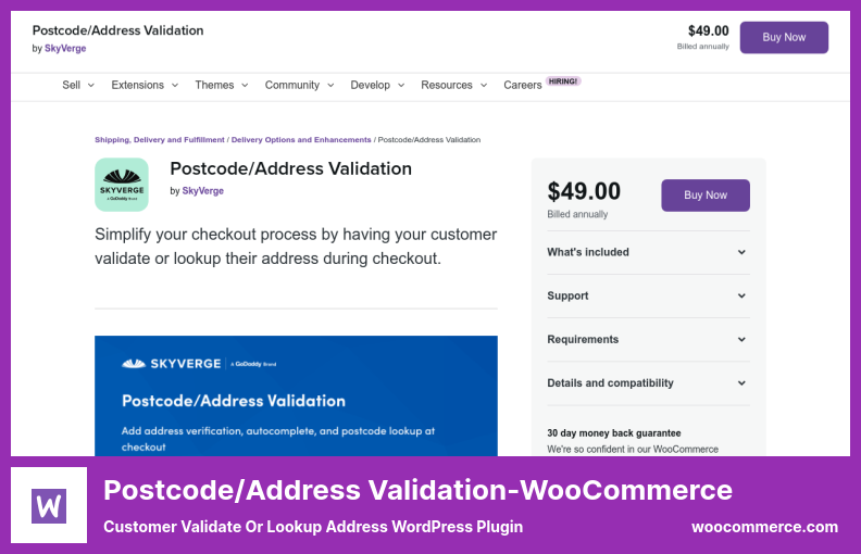 Validasi Kode Pos/Alamat-Plugin WooCommerce - Validasi Pelanggan atau Alamat Pencarian Plugin WordPress