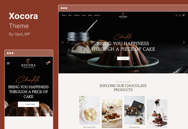 Tema Xocora - Tema WordPress WooCommerce Toko Roti Makanan