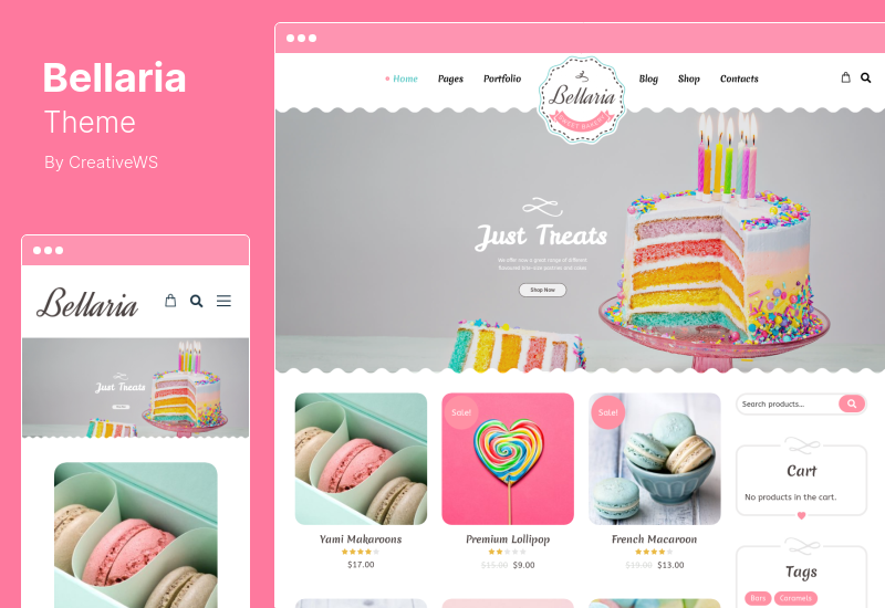 Bellaria Theme - Tema WordPress Kue dan Roti Lezat