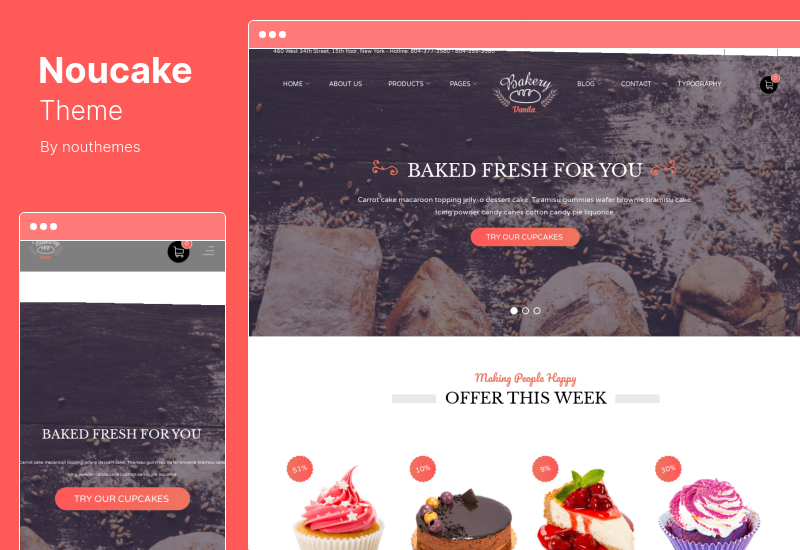 Tema Noucake - Tema WordPress Roti