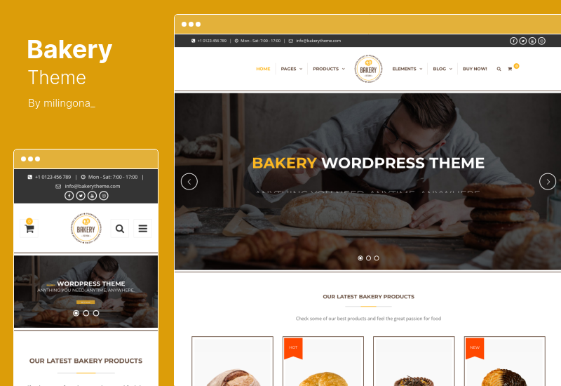 Tema Toko Roti - Tema WordPress Kue & Makanan