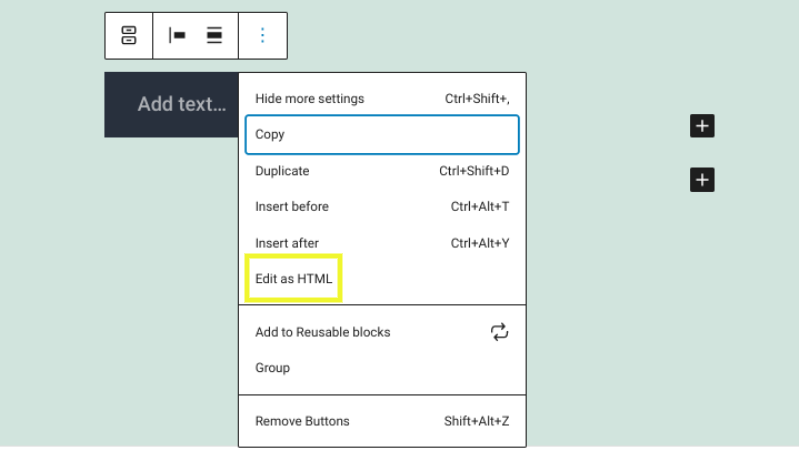 Edit sebagai opsi HTML di Editor