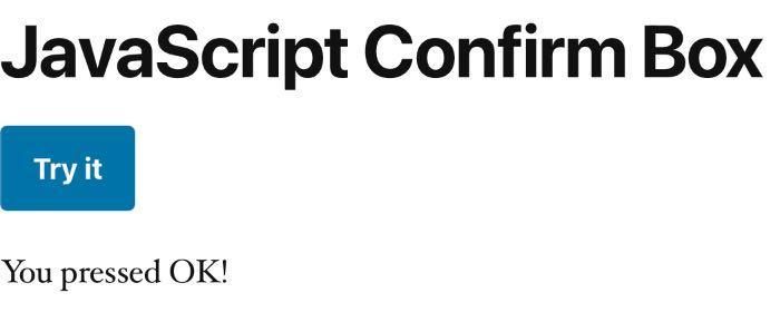 Kotak konfirmasi JavaScript beraksi