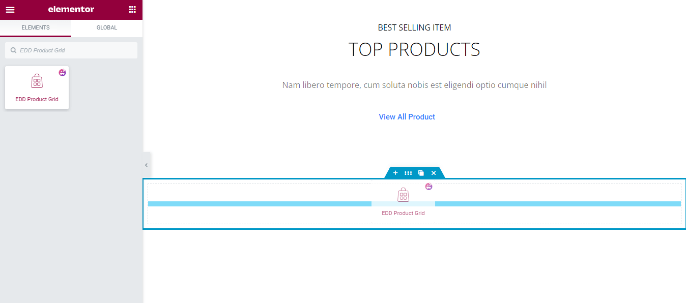 Widget de cuadrícula de productos de descargas digitales fáciles de Happy Addons: una manera fácil de decorar productos digitales 2 Add EDD Product Grid Widget