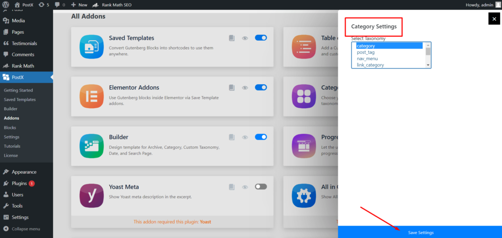 WordPress 3에서 사이드바에 카테고리를 추가하는 방법 Category Settings