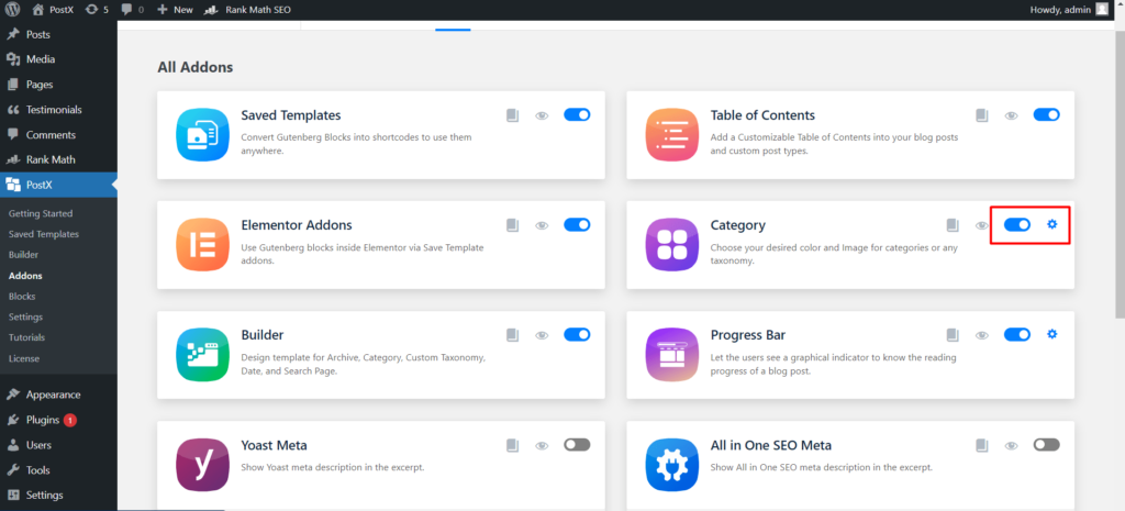 WordPress 2에서 사이드바에 카테고리를 추가하는 방법 Turn on Category Addon