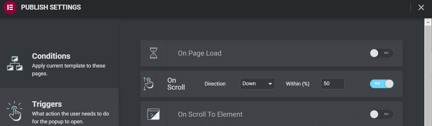 Seiten-Scroll-Trigger