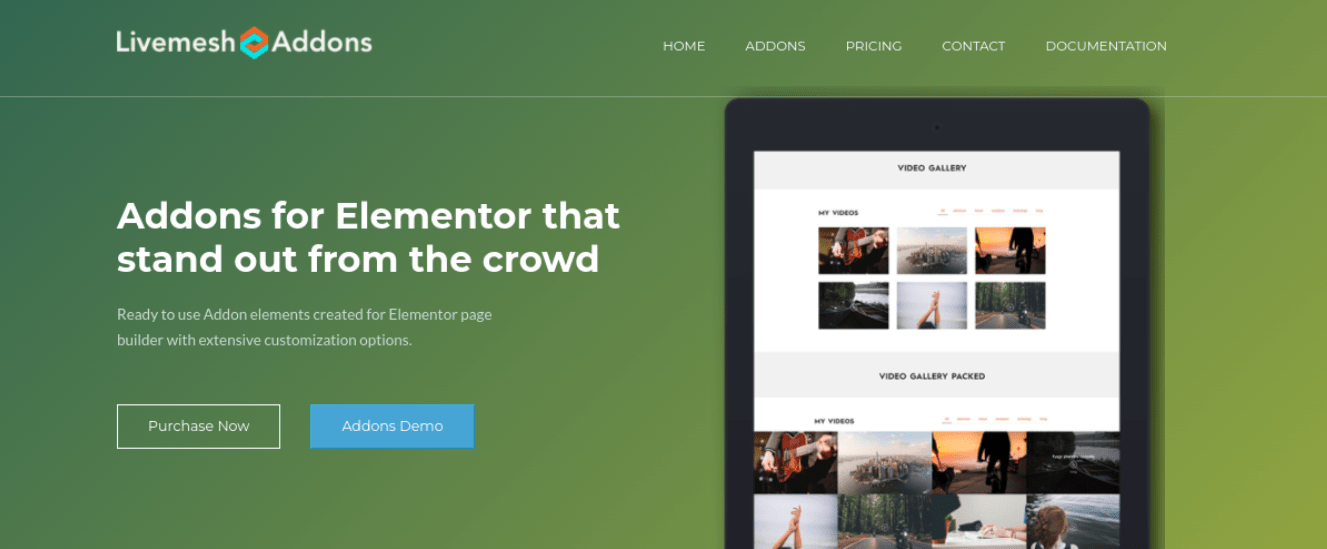 Componenti aggiuntivi di Livemesh per Elementor