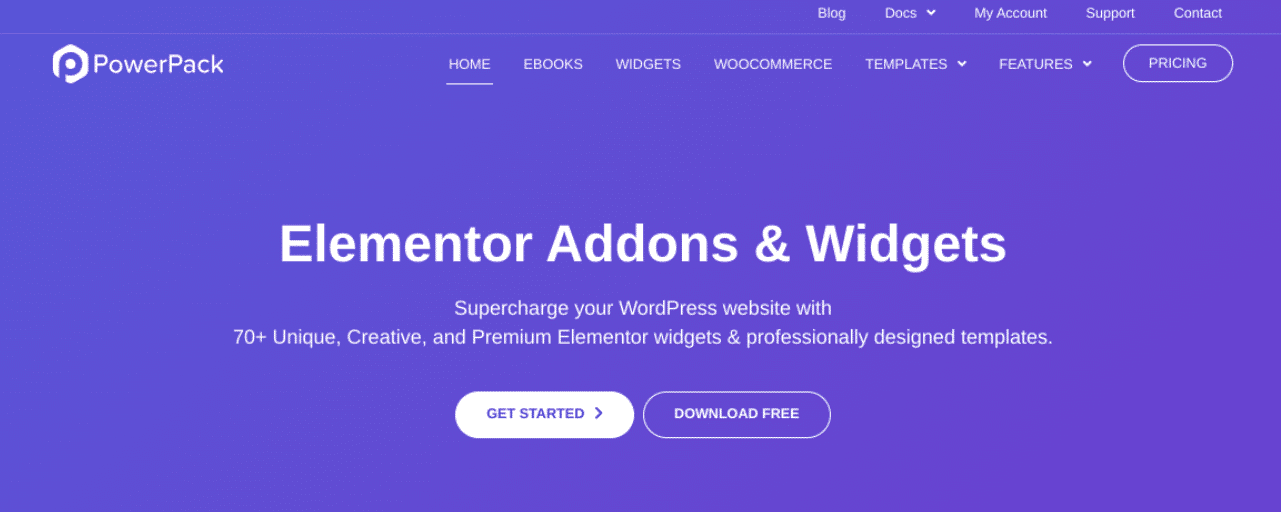 Widget della scheda Componenti aggiuntivi di Elementor