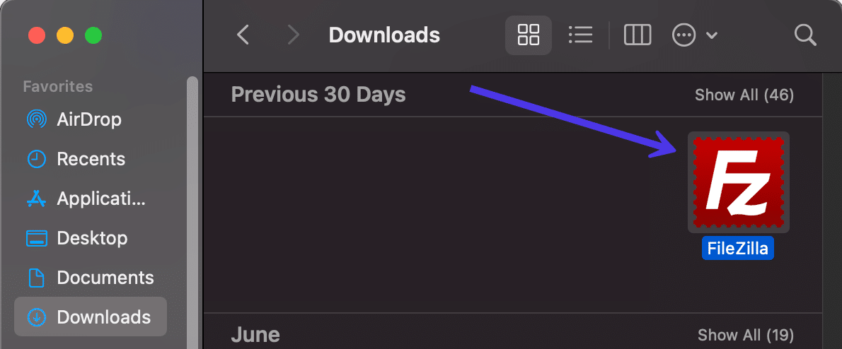 Skrót do programu FileZilla.
