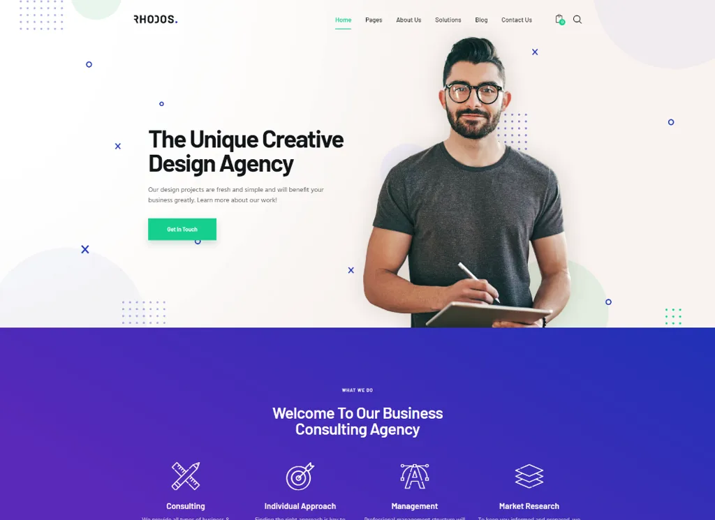 Rhodos - 適用於企業的多用途 WordPress 主題