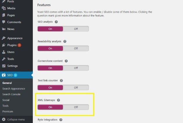 使用 Yoast SEO 創建 xml 站點地圖