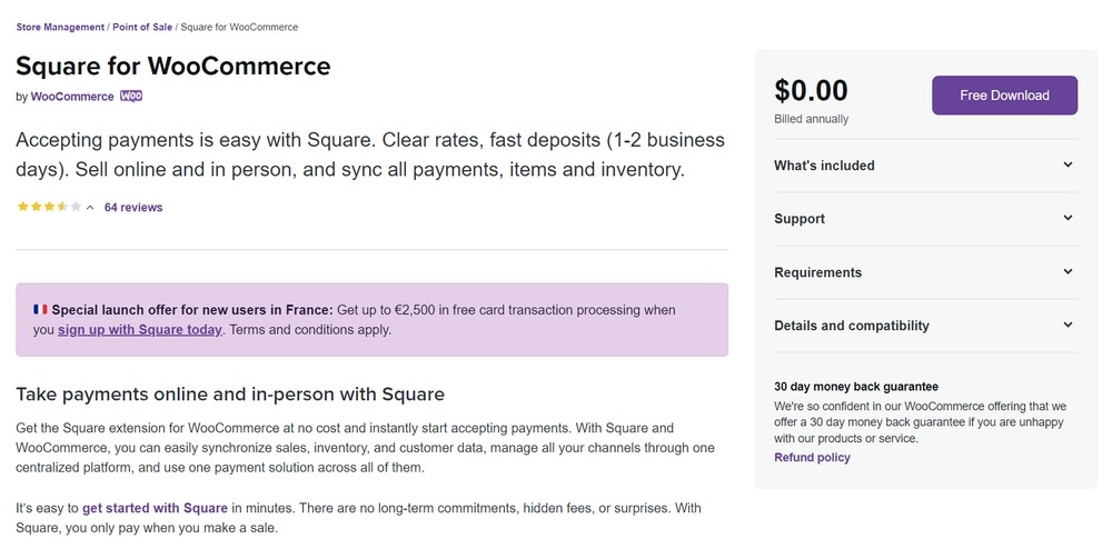 Estensione WooCommerce per pagamenti quadrati