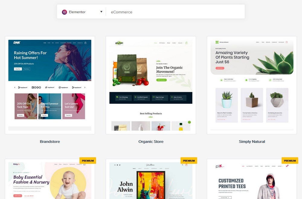 Template pemula Astra WooCommerce Elementor