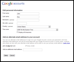 Edit Primary Email