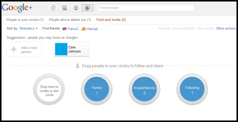 Googleplus create circle