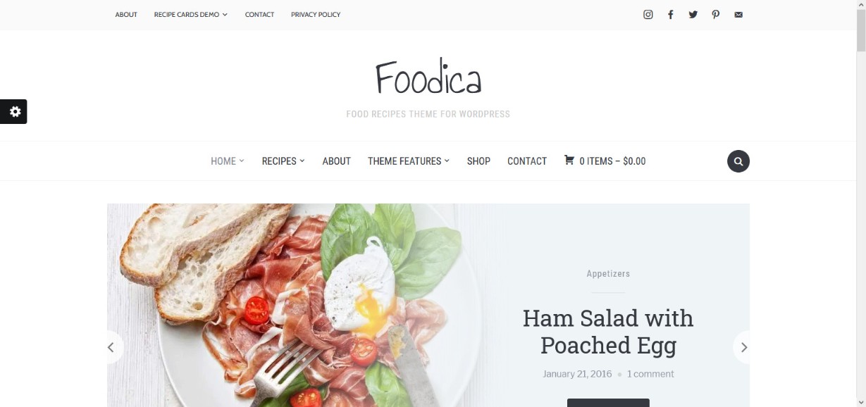 Dimostrazioni di WPZOOM Foodica