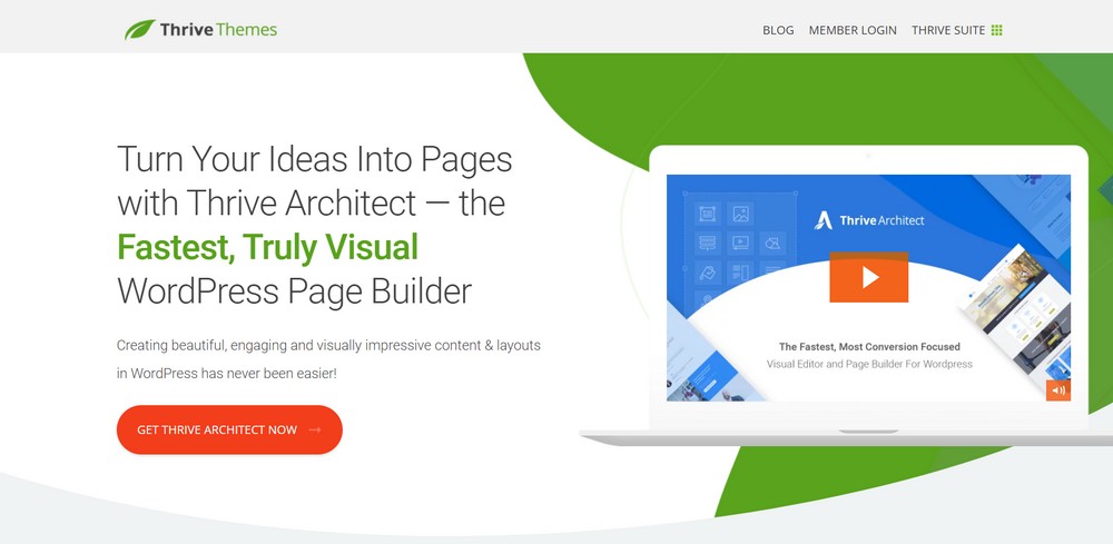 Thrive Architect Creator de pagini WordPress
