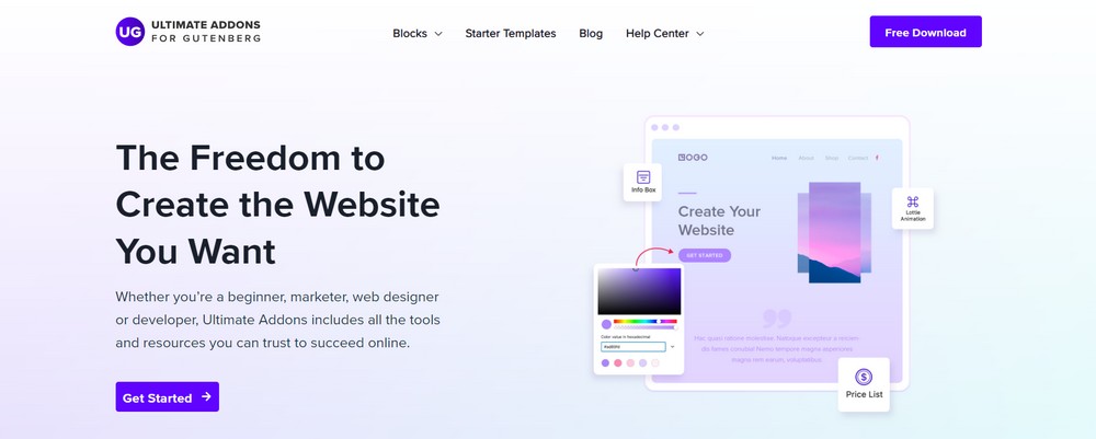 Ultimate Addons pentru Gutenberg blochează pluginurile