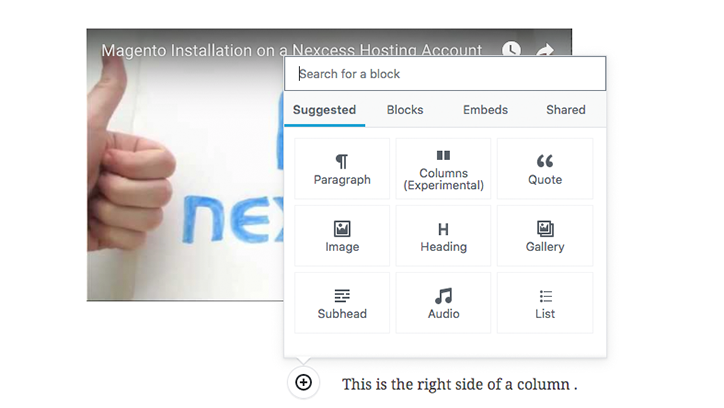 在 WordPress Gutenberg 中创建列