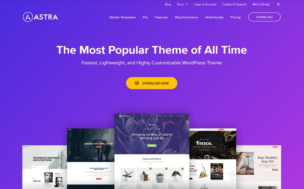 astra cel mai bun responsive WordPress