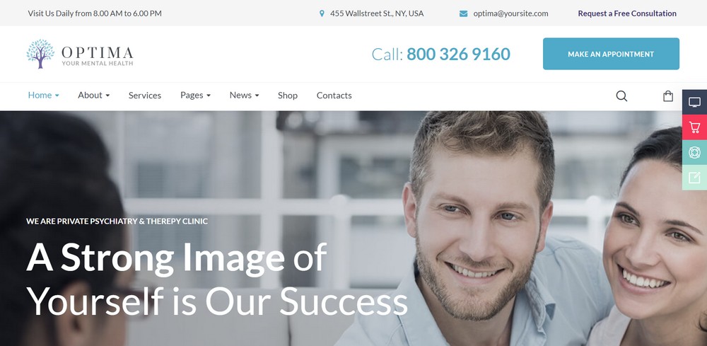 optima WordPress 心理学主题