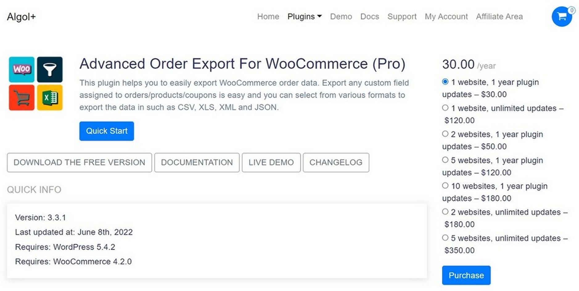 Exportación avanzada de pedidos para WooCommerce desde AlgolPlus