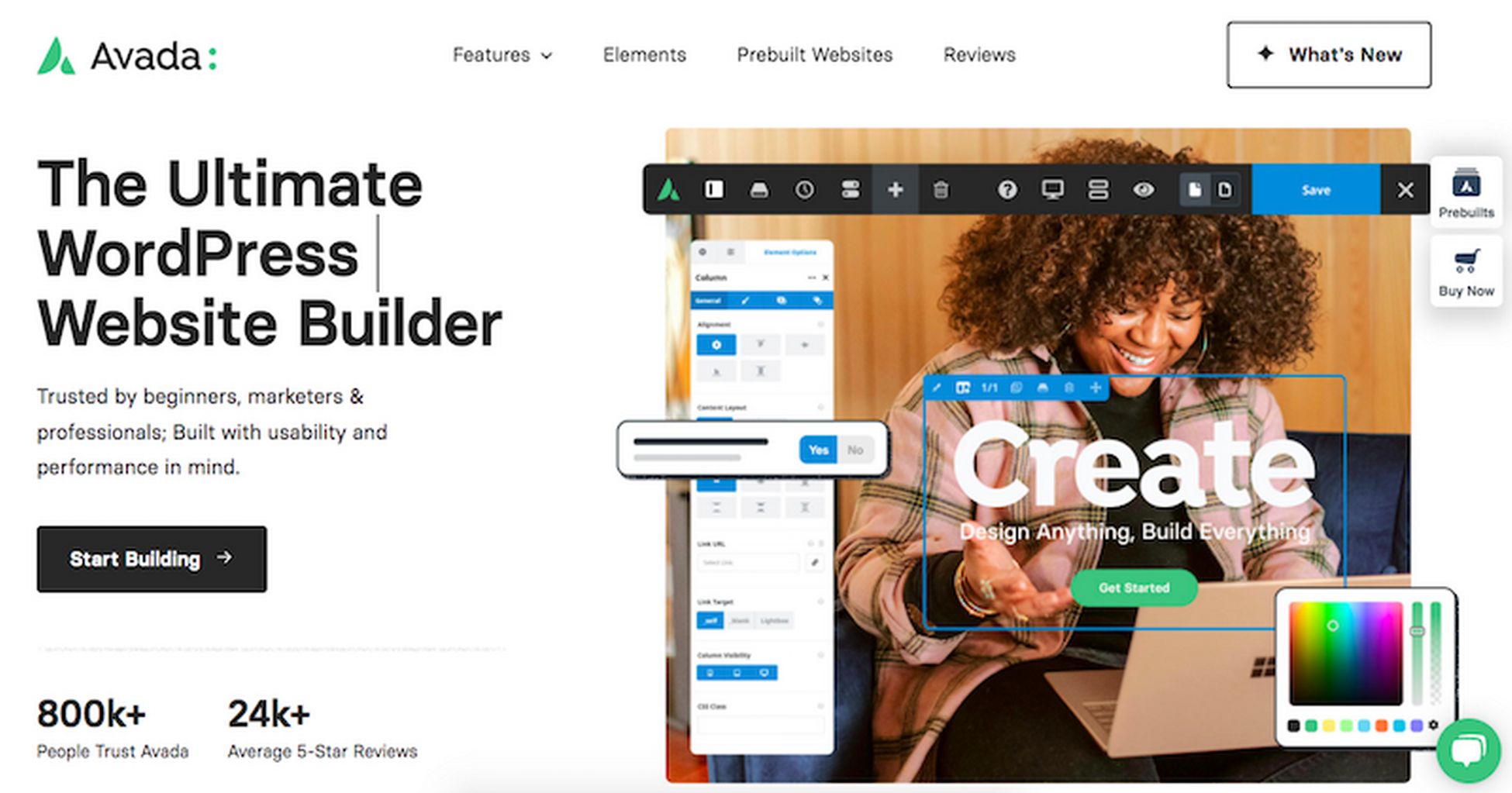 Tema e builder Avada WordPress