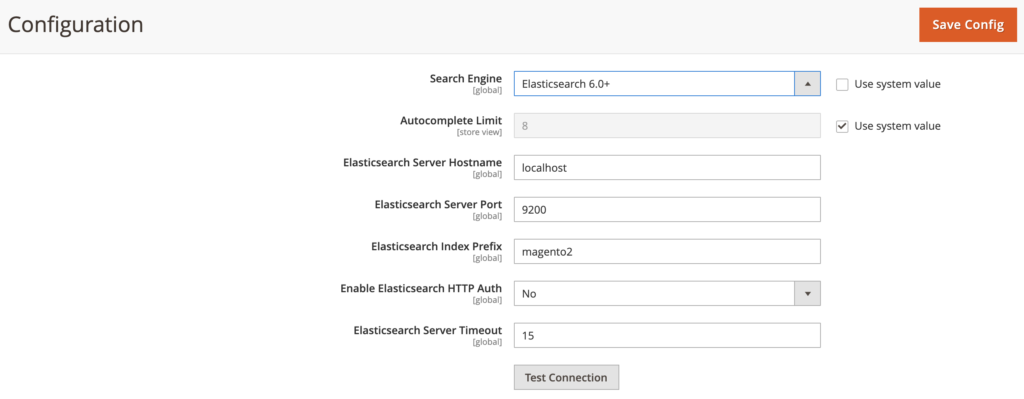Magento 카탈로그 인터페이스에 Elasticsearch 추가