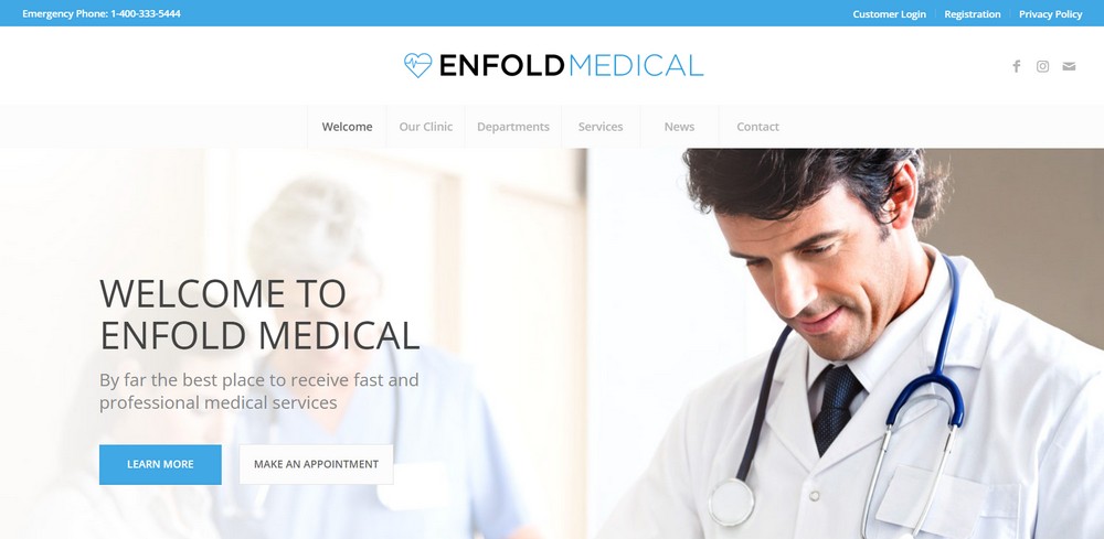 Demo situs web dokter Enfold