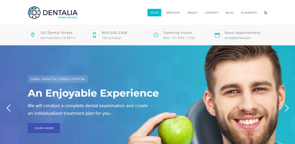 Demo situs web dokter gigi Dentalia
