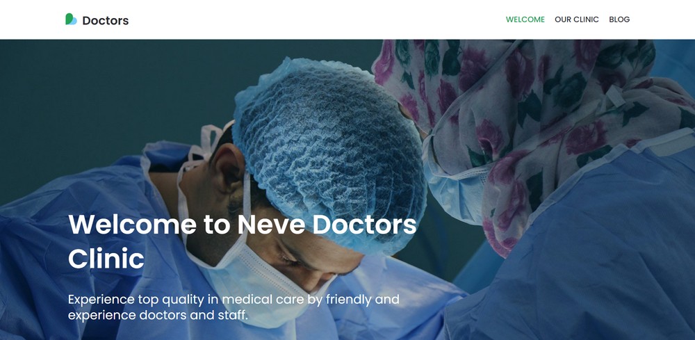 Tidak ada templat situs web dokter