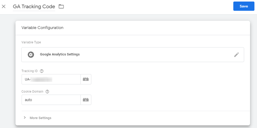 Konfigurasikan menggunakan kode analitik Google unik Anda