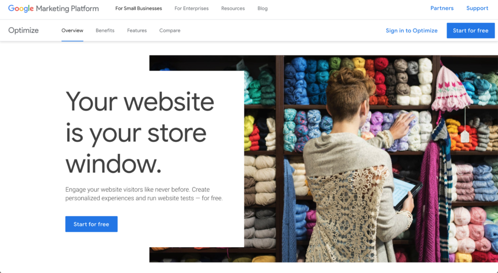 Situs web Google Optimalkan